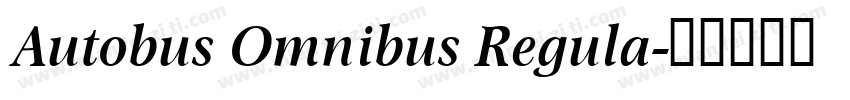 Autobus Omnibus Regula字体转换